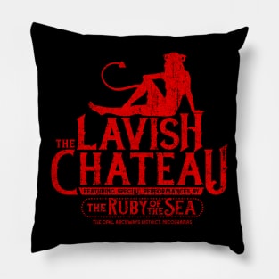 The Lavish Chateau Featuring The Ruby of the Sea Pillow