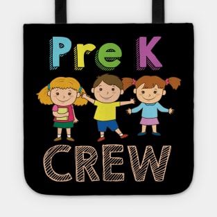 Pre-K Crew Preschool Teacher T-Shirt 1st Day of School Gift Tote