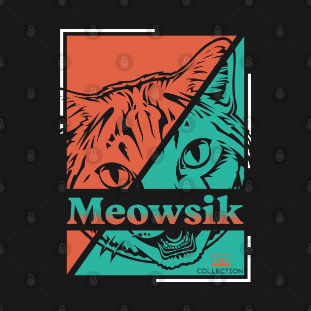 Retro Meowsik-Cat and Music lovers- by Omise