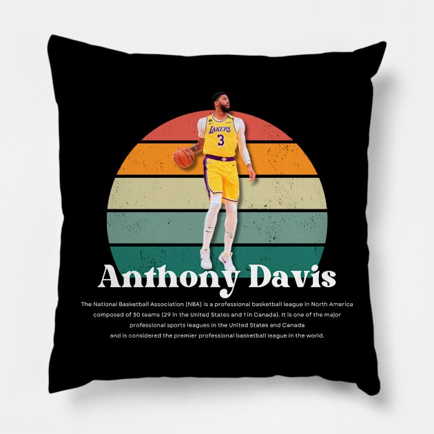 Anthony Davis Vintage V1 Pillow by Gojes Art