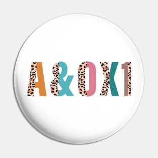 A&Ox1 Alert And Oriented To Person Leopart Print Pin