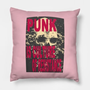vintage punk is culture of resistance Pillow
