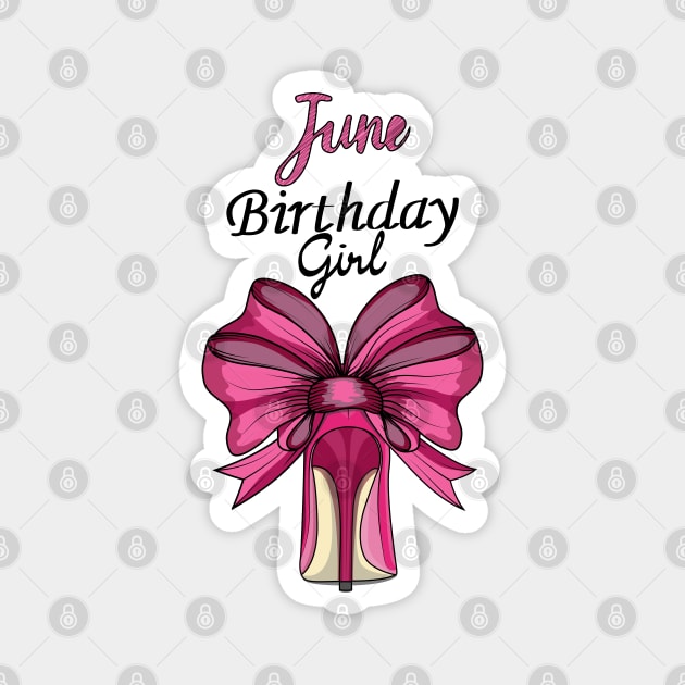 June Birthday Girl Magnet by Designoholic