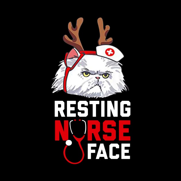 Resting Nurse Face T shirt For Cat Lady by TeeAbe