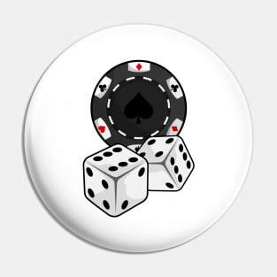 Chip & Dice for Poker Pin