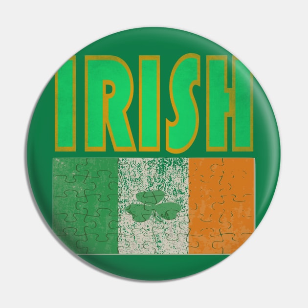 Irish Flag, St Patrick's Day, Irish Proud Pin by hippyhappy