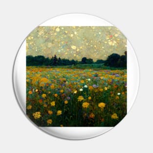 Wildflowers oil painting III Pin