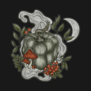 Green Pumpkin, Rowan and Mushroom T-Shirt