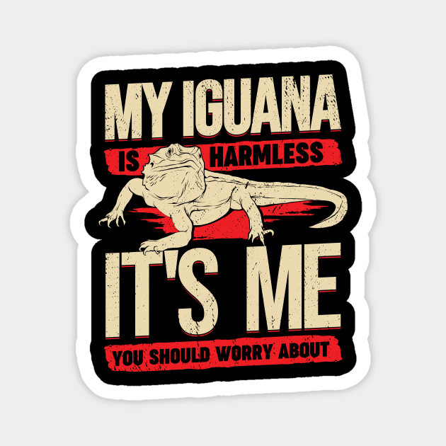 Funny Iguana Animal Lover Gift Magnet by Dolde08