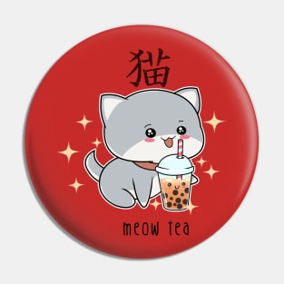 Meow tea Pin