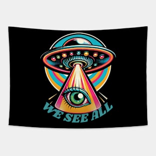 we see all pyramid eye Tapestry