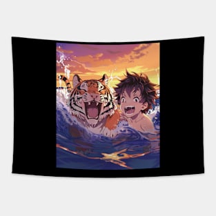 A Boy, His Tiger, and Their World Tapestry