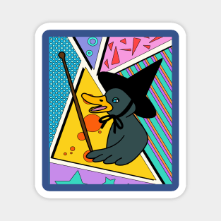 Halloween Goose Witch Conjuring Up Duck Magnet