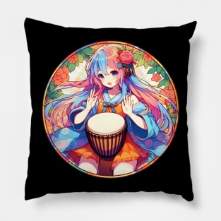 Djembe Manga girl Pillow