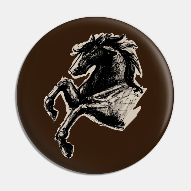 Horse Pin by Kerrycartoons