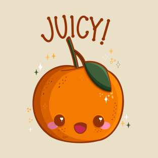 “Juicy!” Cute Happy Orange Tangerine Fruit T-Shirt