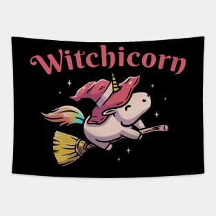 Witchicorn Funny Cute Spooky Tapestry