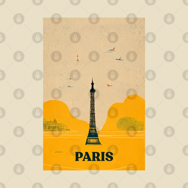 Paris Retro Travel by Retro Travel Design