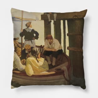 At Queen's Ferry by NC Wyeth Pillow