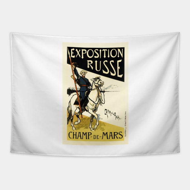 EXPOSITION RUSSE Champ De Mars by Caran D' Ache Les Maitres de l'Affiche c1897 Tapestry by vintageposters