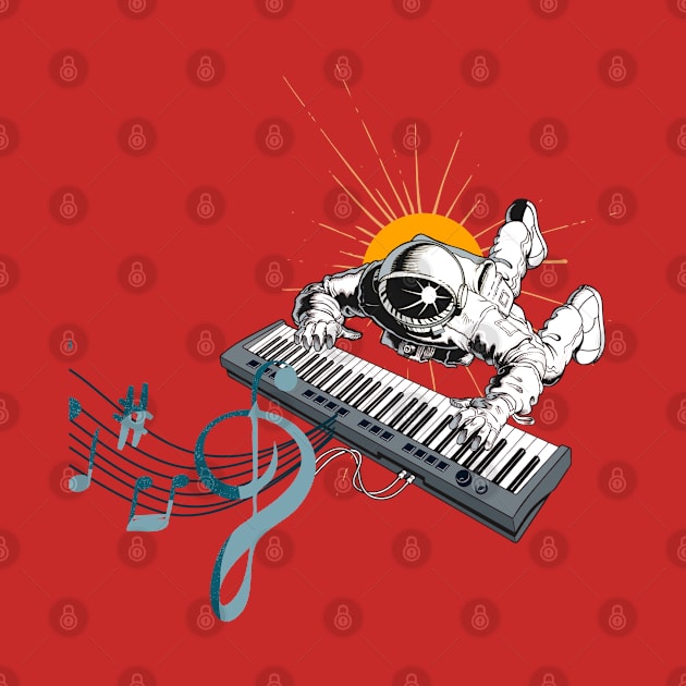 Piano man astronaut and the musical melancholy by TTWW Studios