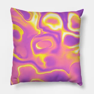 Sapphic Pride Abstract Swirled Spilled Paint Pillow