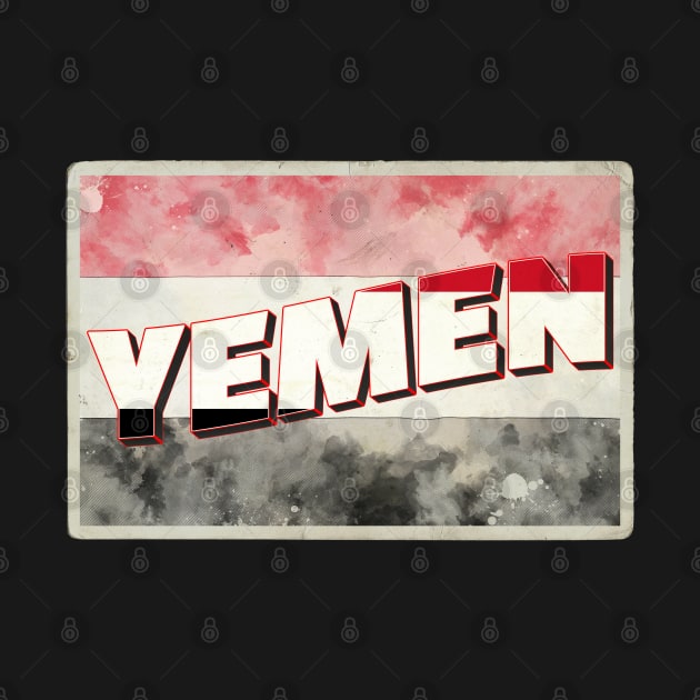 Yemen vintage style retro souvenir by DesignerPropo