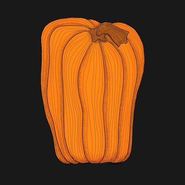 Inktober Orange Pumpkin by MamaODea