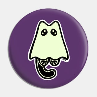 Little Ghost Cat (Won't say Boo) Pin