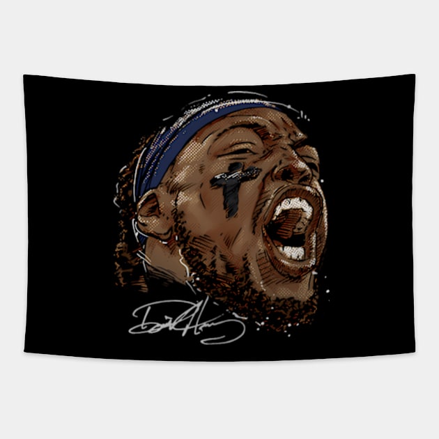 Derrick Henry Tennessee Scream Tapestry by binchudala