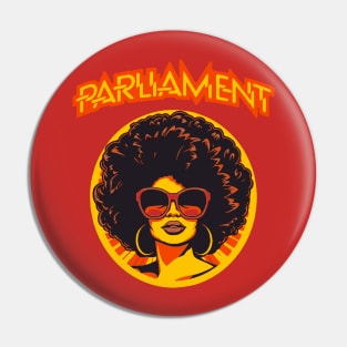 Retro Parliament Funkadelic Retro Afro Rock Music Satire Pin