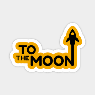 Crypto to the moon Magnet