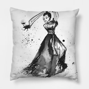 Girl Samurai Pillow