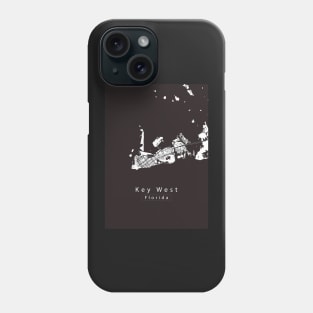 Key West Florida Island Map Phone Case