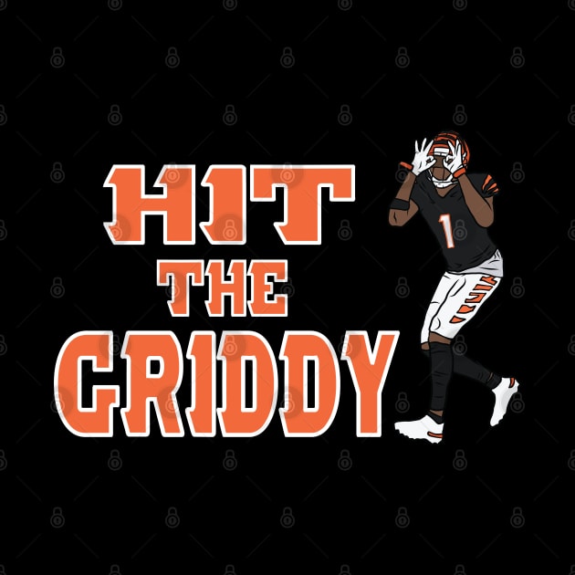 Ja'Marr Chase Hit The Griddy (Style 3) by rattraptees