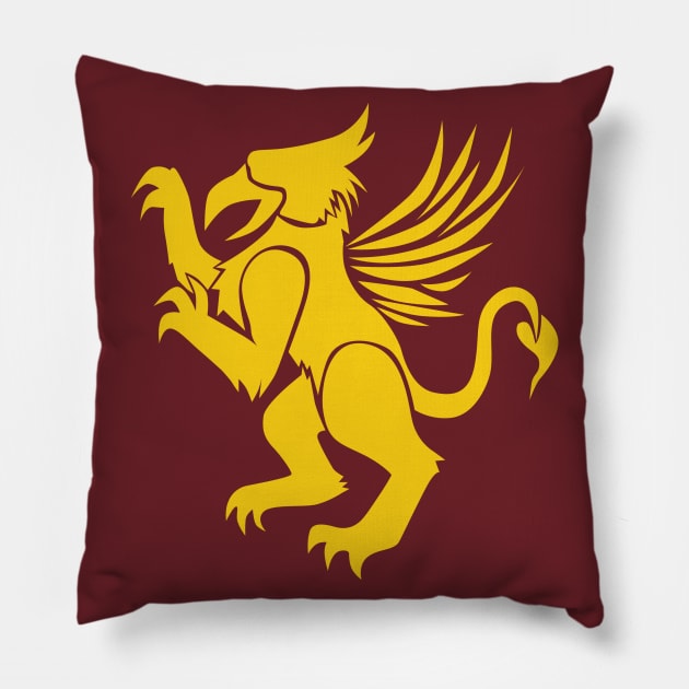 Golden Griffin Pillow by SakuraDragon