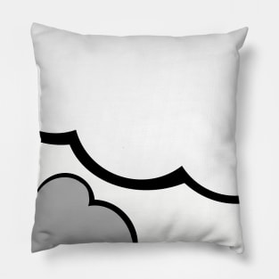 White and grey cloud Pillow