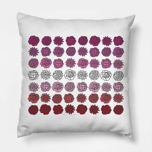 Lesbian Flower Flag Pillow by SpectacledPeach