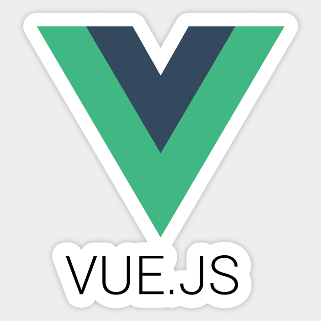 Vue JS logo - Web - Sticker | TeePublic