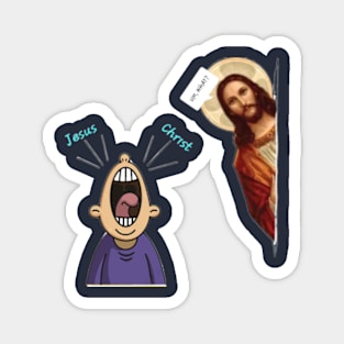 Jesus Gives Answers...Sort Of. Magnet