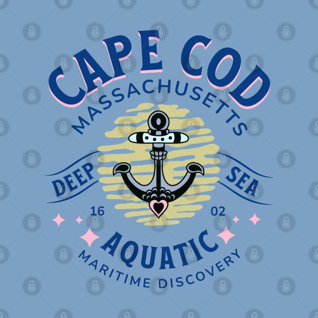 Cape Cod, Massachusetts Deep Sea Aquatic Maritime Discovery 1602 by Blended Designs