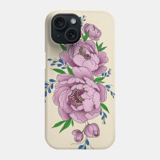 Pretty pink peonies Phone Case