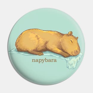 Sleepy Capybara Pin