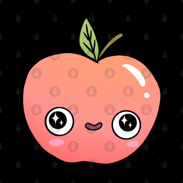 Cute funny apple illustration by Yarafantasyart