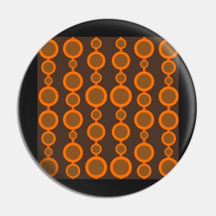 burnt orange mid century circle pattern Pin