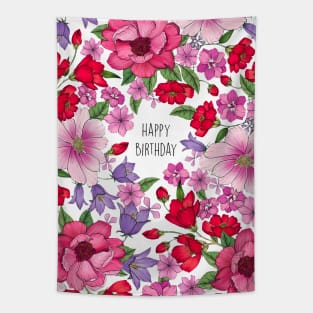 Bloomy Birthday Tapestry