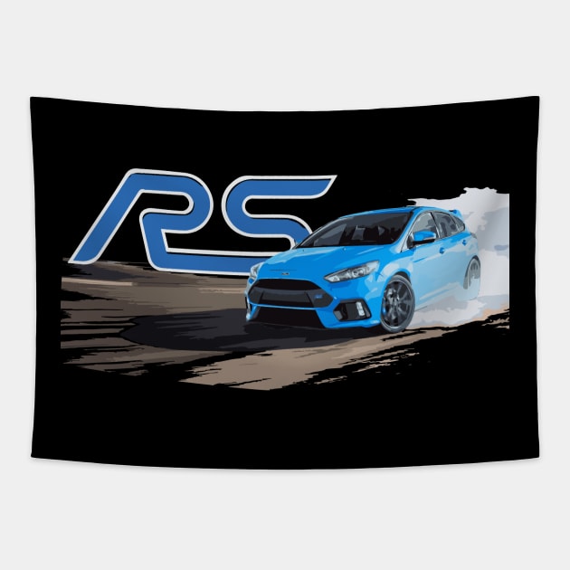 Ford Focus RS Rallye Sport Tapestry by cowtown_cowboy