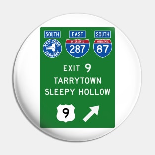 New York Thruway Southbound Exit 9: Tarrytown Sleepy Hollow US 9 Pin