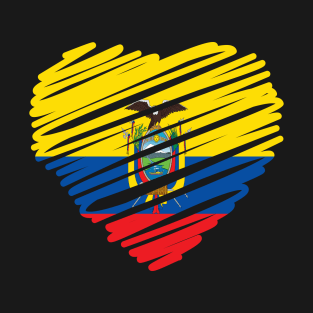 Ecuador Heart Flag T-Shirt