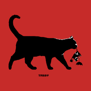 TABBY cat vs BANKSY Umbrella Rat T-Shirt